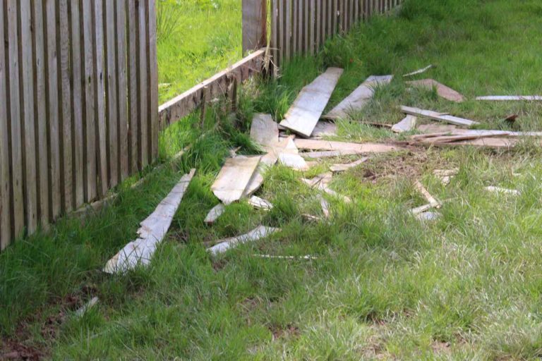 Picture of Damaged Fence from Anti-Social Behaviour at Tillhouse Farm
